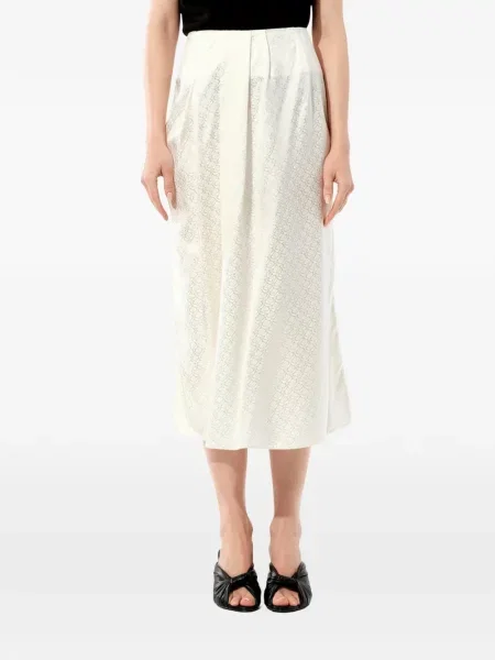 Fustă Balenciaga din satin alb