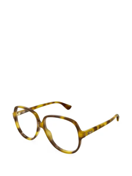 Ochelari de soare Chloé Eyewear cu imprimeu geometric maro
