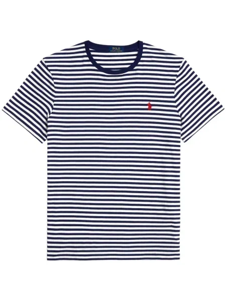 Slip de baie Polo Ralph Lauren cu broderie din piele de căprioară în carouri albastru