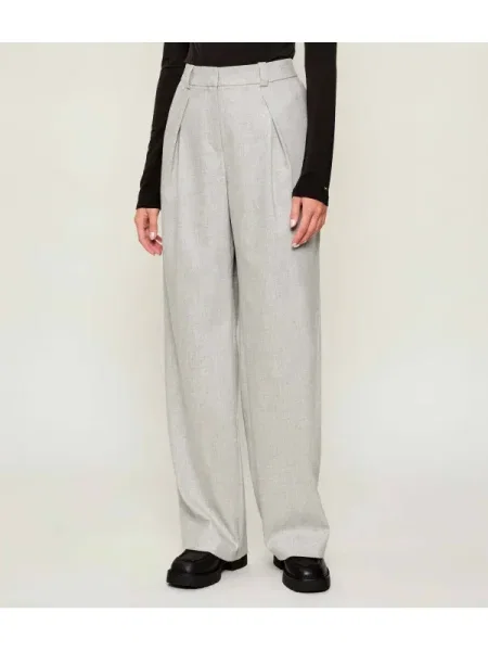 BOSS ORANGE Pantaloni C_Taflong | Relaxed fit cu adaos de lână gri