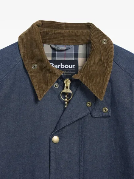 Gulerat geacă de blugi Barbour de catifea cord albastru