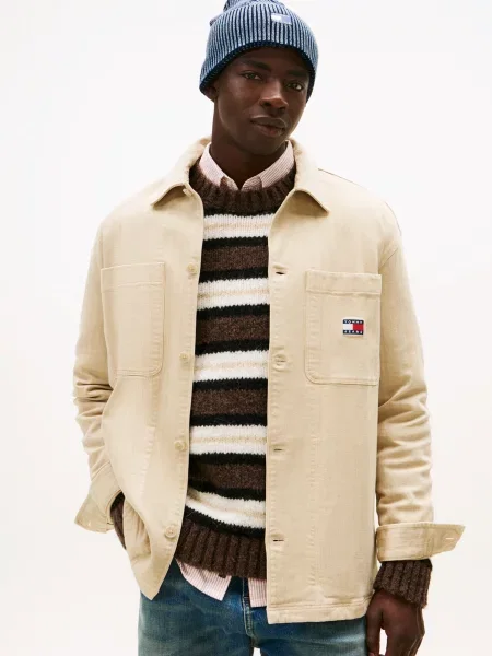 Tommy Jeans Geacă de primăvară-toamnă ESSENTIAL' bej