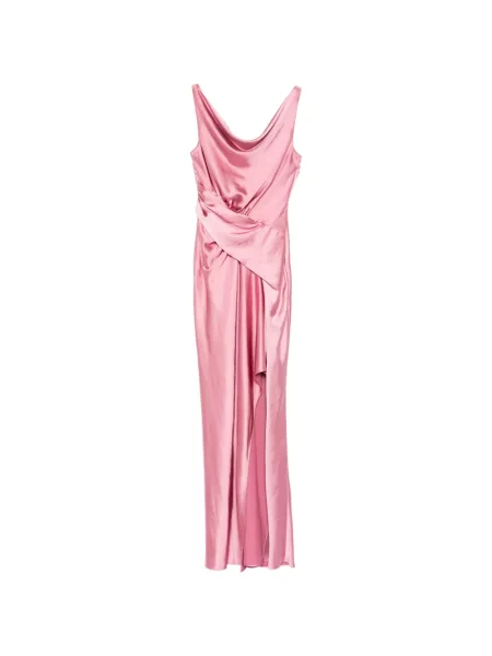 Maxi rochie maxi Amsale drapată de costum roz
