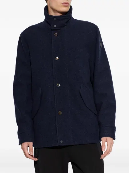 Geacă Moncler de lână albastru