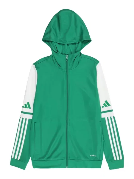 ADIDAS PERFORMANCE Αθλητική ζακέτα φούτερ πράσινο γρασιδιού λευκό