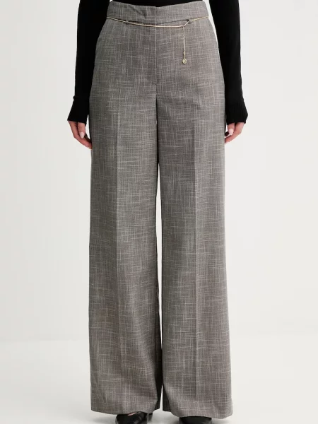 Simona Corsellini pantaloni drept high waist maro