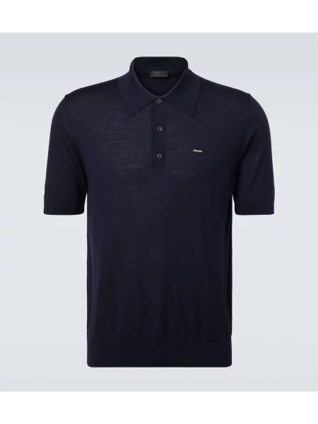 Polo Prada de lână albastru