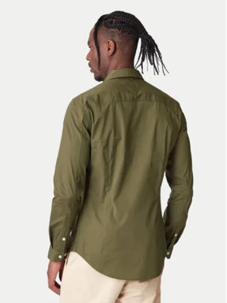Tommy Jeans Košeľa olivová zelená