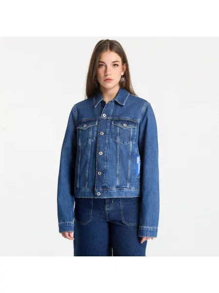 Kurtka Karl Lagerfeld Jeans Regular Denim Jacket Washed Mid Blue L niebieska