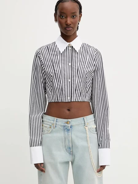 Sportmax cămașă din Abano cu guler clasic slim negru