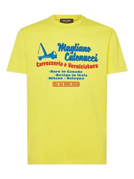 Tricou Dsquared2 cu imagine galben