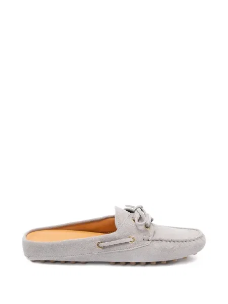 Papuci tip mules Tod's din piele de căprioară gri