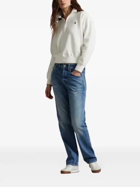 Slip de baie Polo Ralph Lauren alergare cu cordon cu imagine alb