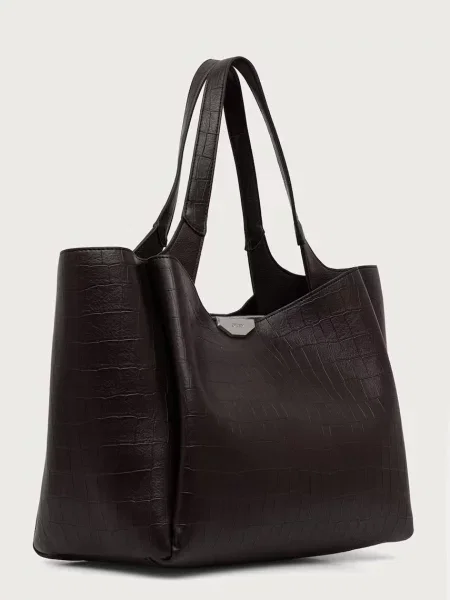 Кожаная сумка шоппер Dkny