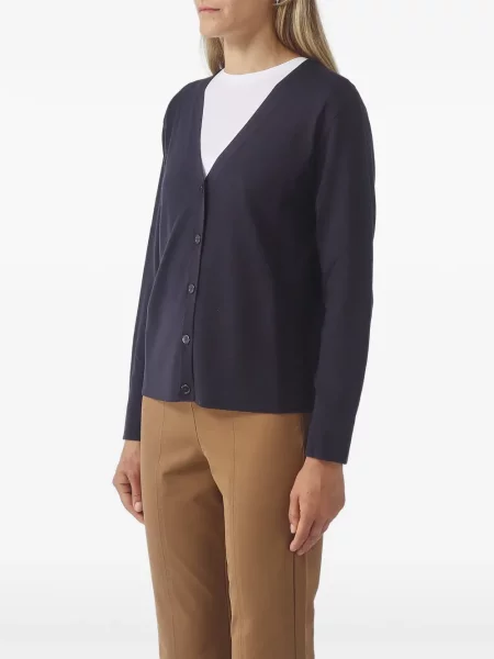 Cardigan Max Mara cu decolteu în V albastru
