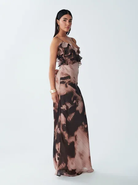 BWLDR Rochie SANTINO / maro mokka bej