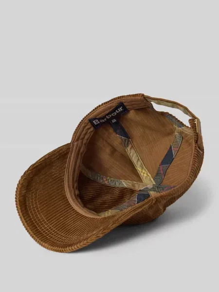 Barbour czapka z daszkiem Preston Cord Cap beżowy