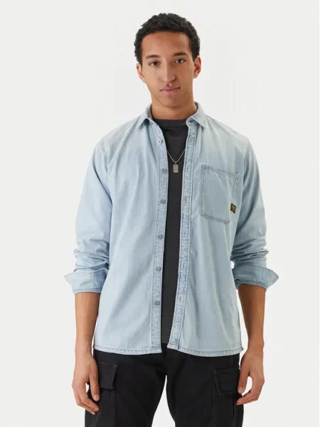 G-Star Raw дънкова риза светлосиньо