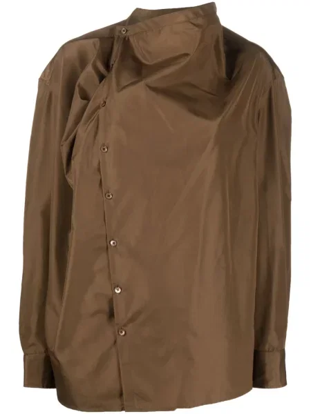 Bluză Lemaire de mătase maro