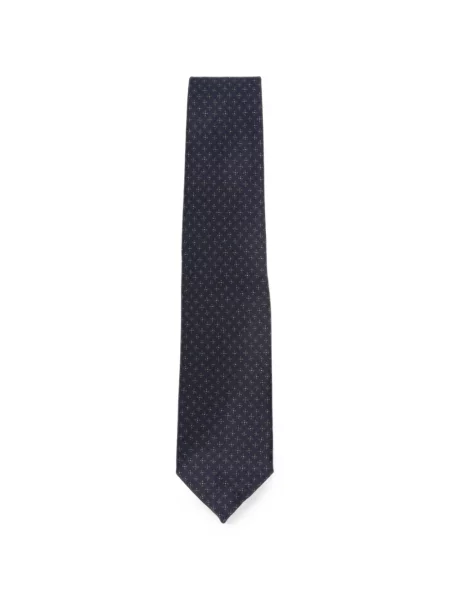 Cravată Corneliani cu imagine cu imprimeu geometric albastru
