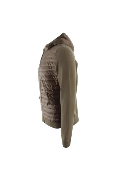 Lniana kurtka Woolrich brązowa