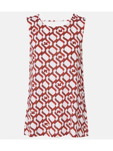 Top Max Mara z nadrukiem pomarańczowy