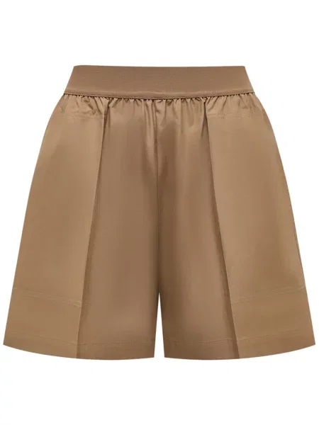 Szorty 12 Storeez z wysoką talią popelinowe brązowe