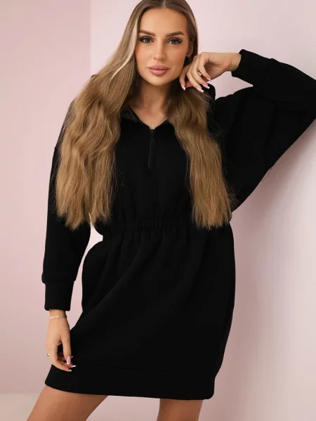 Bluza z kapturem Kesi z kapturem garniturowa czarna