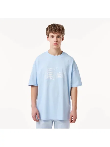 Lacoste футболка чоловіча Oversize Fit блакитна