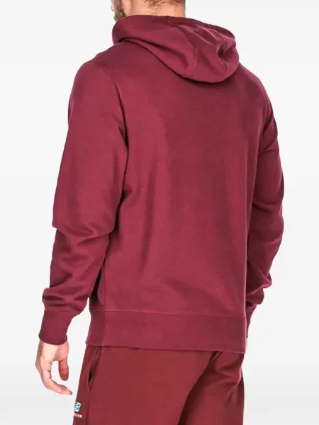 Суичър с качулка New Balance сиво