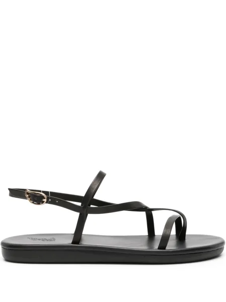Sandale Ancient Greek Sandals din piele fără toc negru