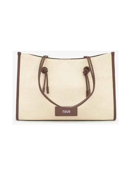 Tous torebka shopper beżowa