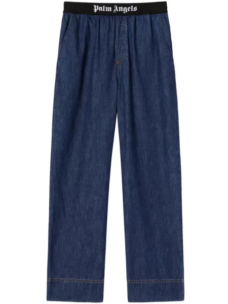 Szerokie jeansy Palm Angels niebieskie