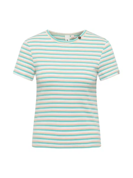 Ragwear Tricou Janelle turcoaz / portocaliu caisă alb