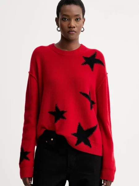 ZADIG&VOLTAIRE pulover de cașmir roșu