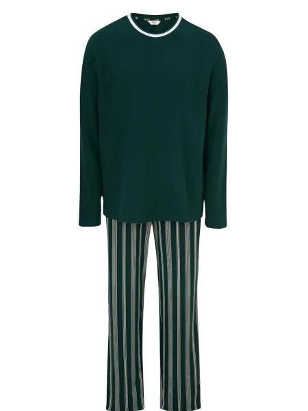 Dagi Pijama lungă verde închis alb