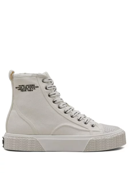 Sneakerși Marc Jacobs din canvas alb