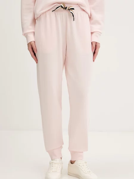 BOSS pantaloni de loungewear pentru femei CP Stripe Pants Cuff roz