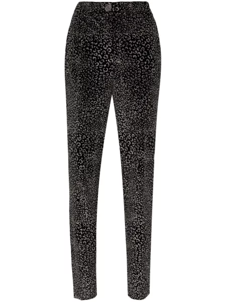 Pantaloni Genny de catifea negru