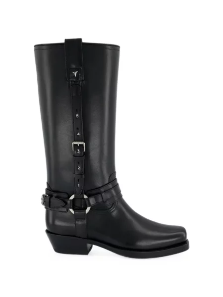 Botine Fendi cu cataramă cu bretele negru