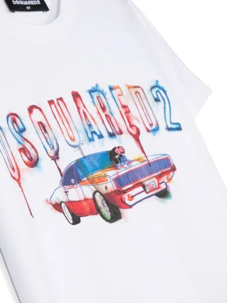 Koszulka dziecięca Dsquared2 biała