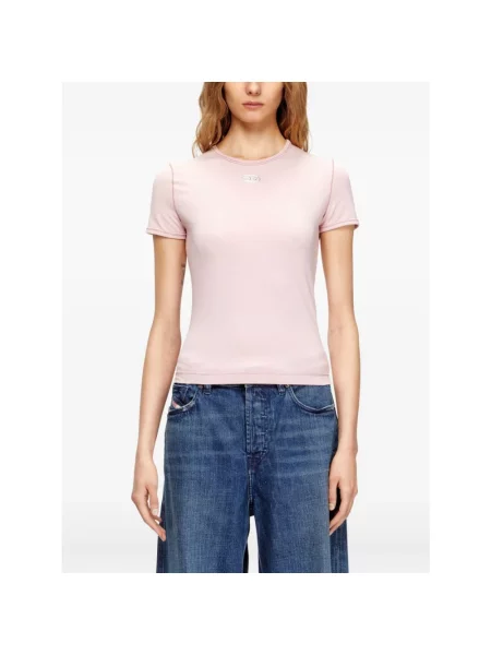 Diesel t-shirt T-UNCUTIESLONG-OD różowy