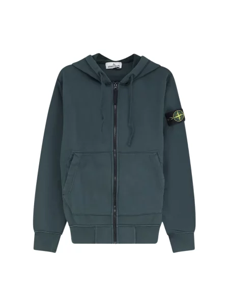 Bluza z kapturem Stone Island z kapturem z kamieniami zielona