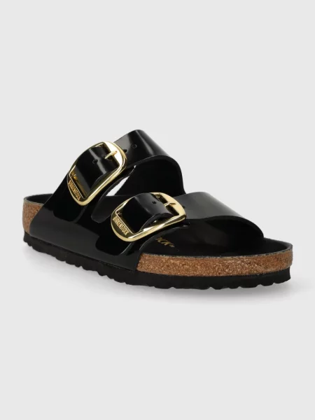 Birkenstock Usnjeni natikači Arizona Big Buckle črna