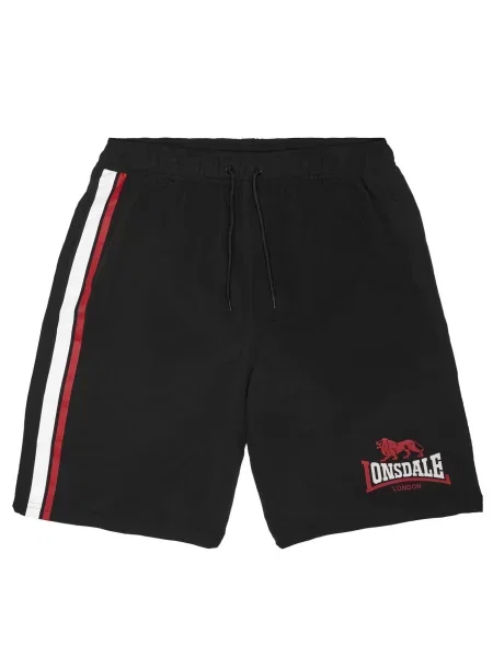 LONSDALE Pantaloni Copley purpuriu / negru alb
