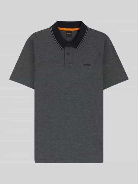 Koszulka polo o kroju relaxed fit z kołnierzykiem w kontrastowym kolorze Boss Orange
