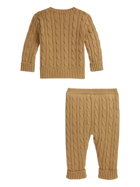 Spodnie dziecięce Polo Ralph Lauren brązowe
