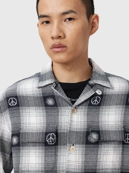 Сорочка AllSaints CASTOR relaxed сірий