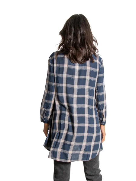 Cămașă Desigual în carouri albastru