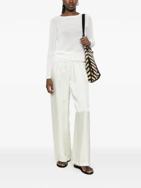 Lung pulover Max Mara alb